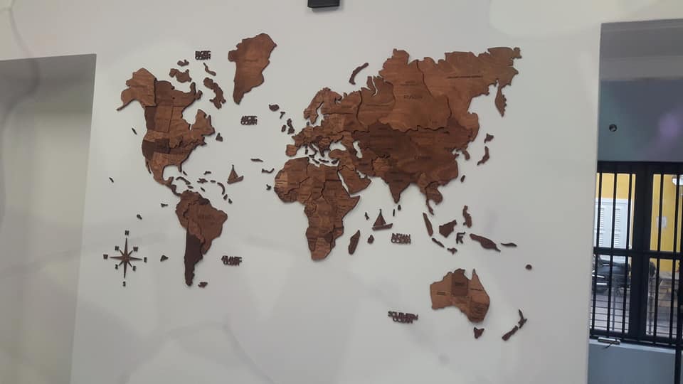 Wooden map